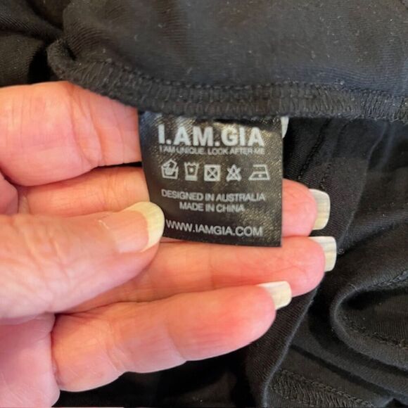 I. AM. GIA. Lara Dress Bamboo Stretch Cutouts Sexy Bodycon Dress Black Size XS - Picture 7 of 11